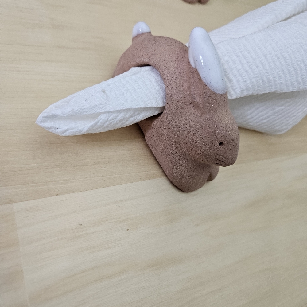 Easter Bunny Napkin Rings Rabbit (4) - Picture 7 of 12
